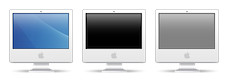 Desktop Icons Set: G5 or Intel iMac (white polycarbonate) by 