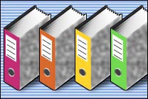 Desktop Icons Set Rainbow Folders by David Gavin