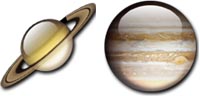 Desktop Icons Set Aqua Planets by Te2
