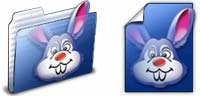 Desktop Icons Set Rabbit (Easter 2003) by Herve Guillerey