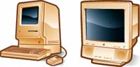Desktop Icons Set Classic Macs by Ariel Arburola
