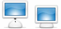Desktop Icons Set iMac Aqua by Bombia Design