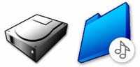 Desktop Icons Set Blue & Gray Metalz by Adrian Jean