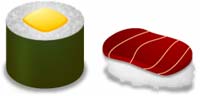 Desktop Icons Set Give Me Sushi by Wati Larke
