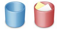 Desktop Icons Set Porcelain Cans by Bombia Design