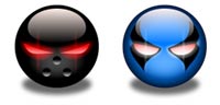 Desktop Icons Set Evil Roboballs by Igor Crnatovic