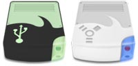 Desktop Icons Set AquaSilver Hard Drives by Ifmy