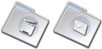 Desktop Icons Set Aluminum Folders by William Martin