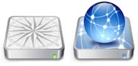 Desktop Icons Set Mac Mini Hard Drives by James A. Cukr