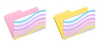 Desktop Icons Set Spring Wind Folders by Saho