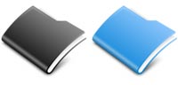 Desktop Icons Set Warped Folders by Bombia Design