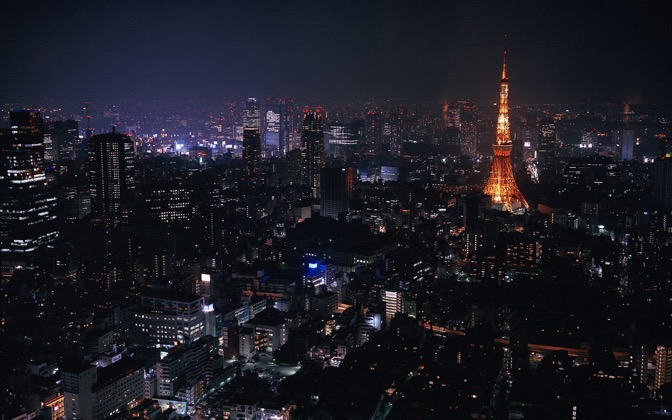 High-resolution desktop wallpaper Tokyo at Night by Steven Miller