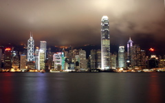 High-resolution desktop wallpaper Hong Kong by Night by Stephen Lee Komoroczy