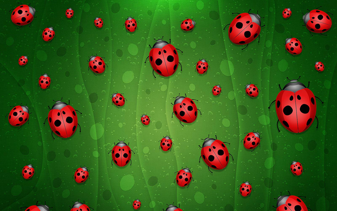 High-resolution desktop wallpaper All is Full of Ladybugs by vladstudio