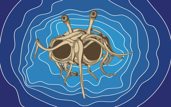 High-resolution desktop wallpaper Flying Spaghetti Monster by henderob