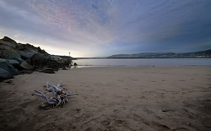 High-resolution desktop wallpaper Ventura Beach Driftwood by Chris Fenison
