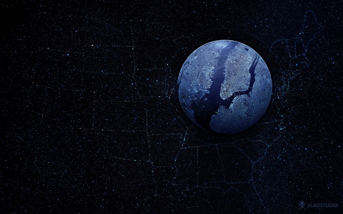 High-resolution desktop wallpaper Planet - New York by vladstudio