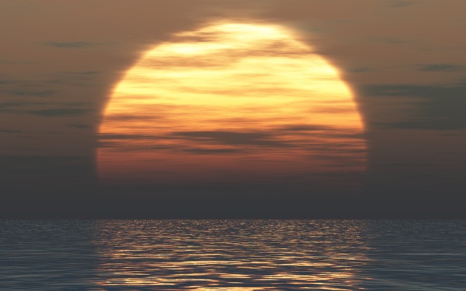 High-resolution desktop wallpaper Big Sunset by Chrigu