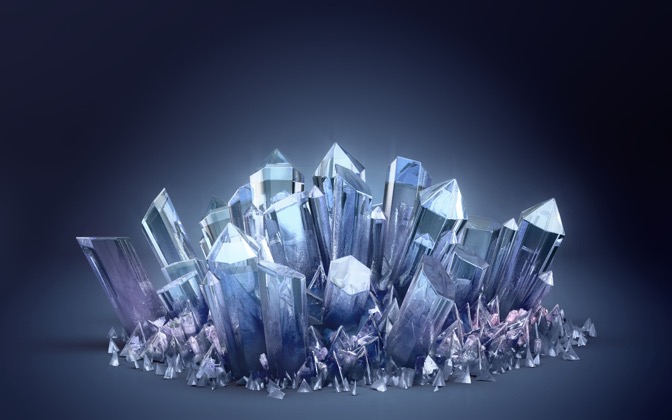 High-resolution desktop wallpaper Crystals by gbrgraphix