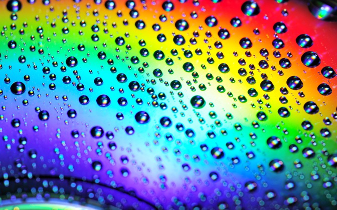 High-resolution desktop wallpaper Water Drops on the Rainbow by FatChuang