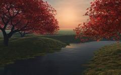 High-resolution desktop wallpaper Maple Pond by Richard Mohler