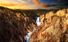High-resolution desktop wallpaper Lower Falls, Yellowstone by Dominic Kamp