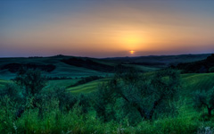 High-resolution desktop wallpaper Sunset in Tuscany by alx2056