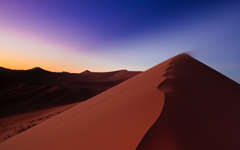 High-resolution desktop wallpaper Sunrise over the Namib's Dunes by Leon_J