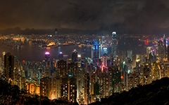 High-resolution desktop wallpaper Hong Kong at Night by HugoLeung