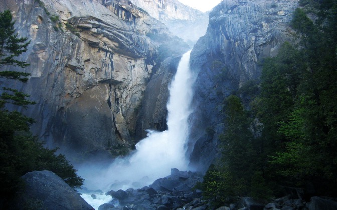 High-resolution desktop wallpaper Yosemite Falls by eknirb
