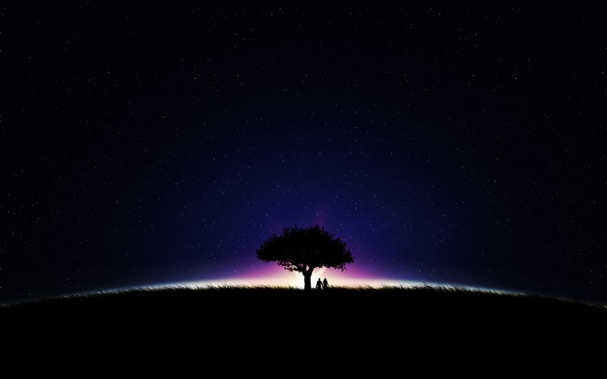 High-resolution desktop wallpaper Starry Night by CharlieYJH