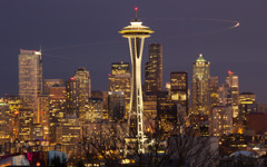 High-resolution desktop wallpaper Seattle Skyline by photomojo