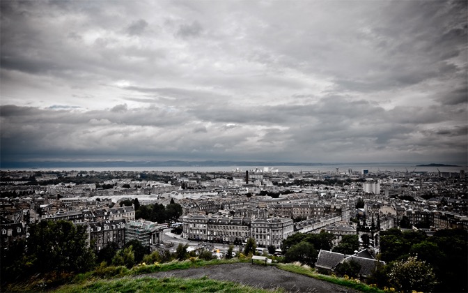High-resolution desktop wallpaper Cloudy Edinburgh by Farr0kh