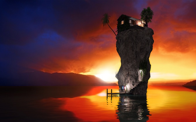 High-resolution desktop wallpaper Paradise Rock II by Jonathan Besler