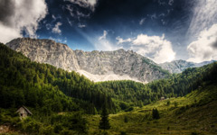High-resolution desktop wallpaper Mountains in Summer by pixelfly