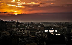 High-resolution desktop wallpaper Florence Sunset by Emmanuel Iarussi