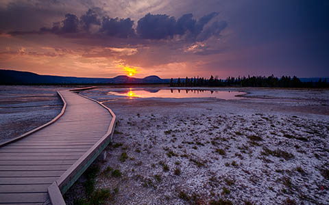 High-resolution desktop wallpaper Yellowstone Sunset by rayshan