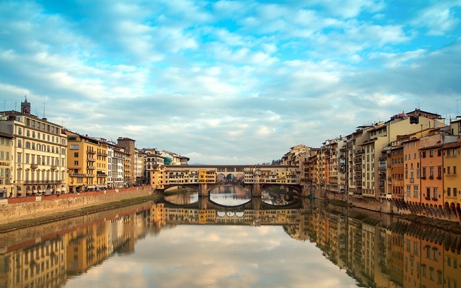 High-resolution desktop wallpaper Ponte Vecchio Reflection by johnhmoody