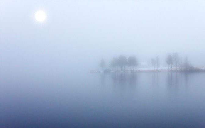High-resolution desktop wallpaper Blue fog by Datamakarna