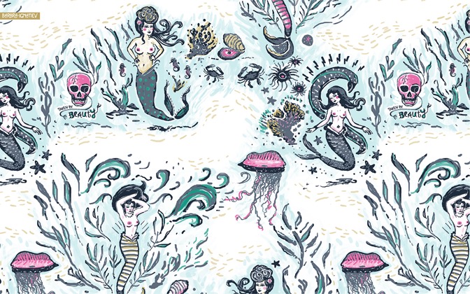 High-resolution desktop wallpaper Mermaid Party by BarbraIgnatiev