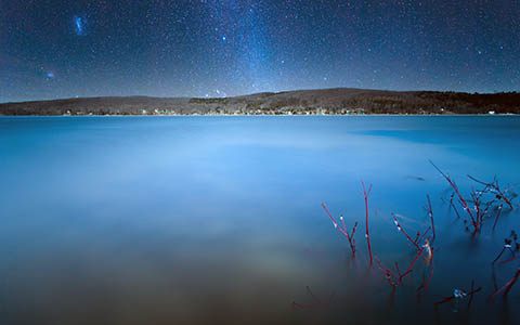 High-resolution desktop wallpaper Milky Way Over Lake William by Nicolas Goulet