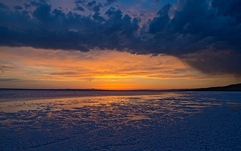 High-resolution desktop wallpaper Sunset at Salt Lake by Nitrogliserin