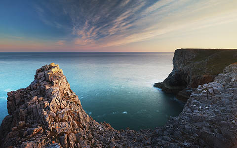 High-resolution desktop wallpaper The Sea Cliffs of Pembroke by durand