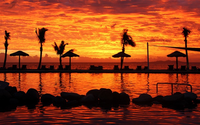 High-resolution desktop wallpaper Fijian Sunset by donkermedia