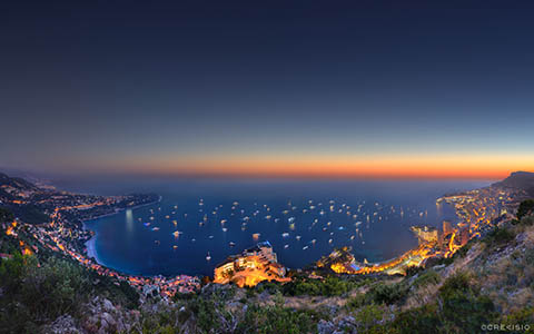 High-resolution desktop wallpaper Monaco Yacht Show 2013 Sunset by Crevisio