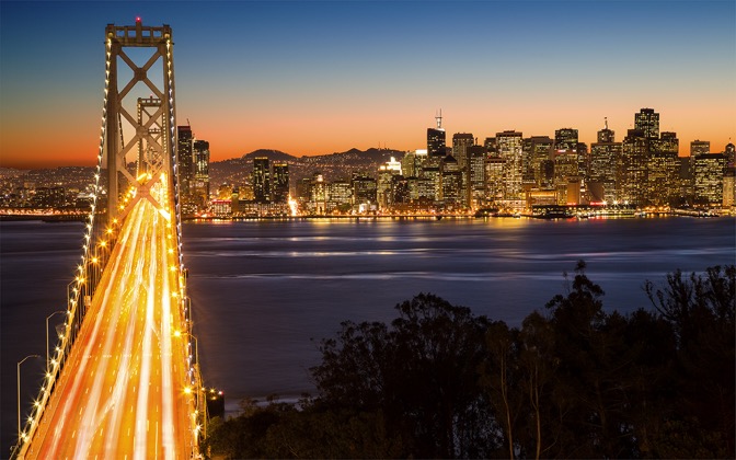 High-resolution desktop wallpaper San Francisco at Night by photodim
