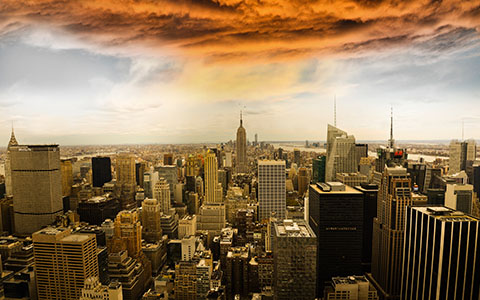 High-resolution desktop wallpaper A Storm over Manhattan by Robin Kamp