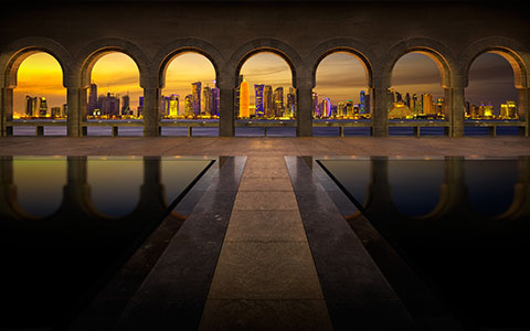 High-resolution desktop wallpaper Archway to Doha by Nicolas Kamp