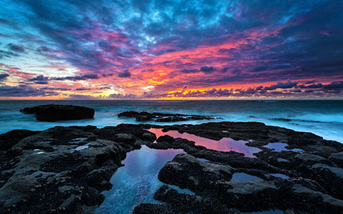 High-resolution desktop wallpaper Serene Sunset by Robert Bynum