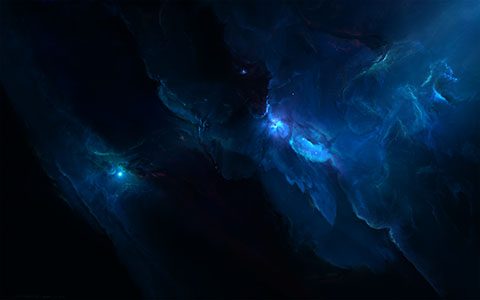 High-resolution desktop wallpaper Atlantis Labyrinth Nebula by Starkiteckt